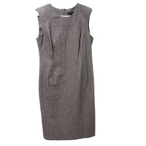Banana Republic Womens Dress 10 Sheath Career Shoulder Pads Career Grey